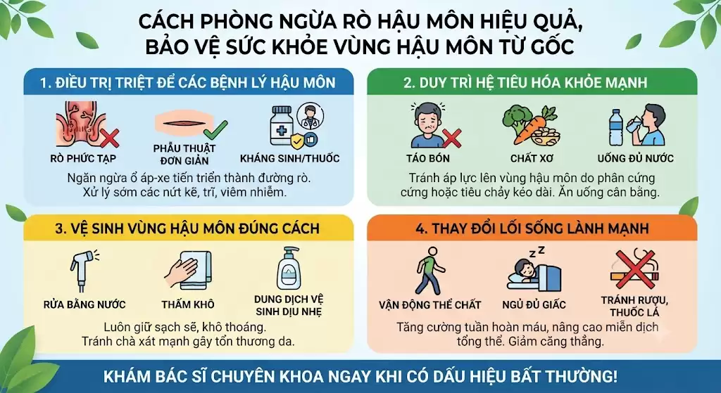 Cách Phòng Ngừa Rò Hậu Môn Hiệu Quả, Bảo Vệ Sức Khỏe Vùng Hậu Môn Từ Gốc