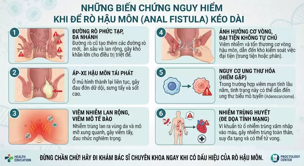Rò hậu môn để lâu có sao không